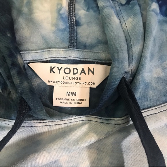 Kyodan Blue Tie-Dye Pullover Cropped Hoodie Womens Sz M NWT Activewear Athletic - Picture 6 of 8